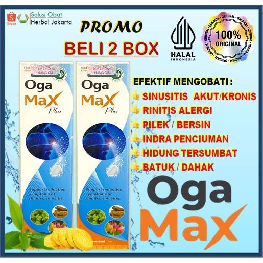 OGAMAX PLUS ORI Promo 2 Botol Obat Sinusitis & Rinitis Alergi Herbal Original