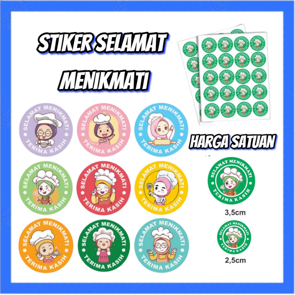 

Stiker Selamat Menikmati Ucapan Terimakasih Stiker Kemasan Produk