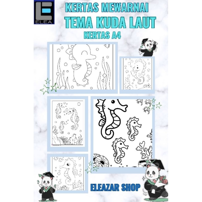 

Kertas Mewarnai Tema Kuda Laut