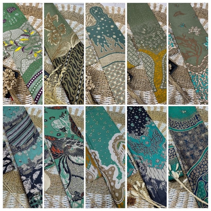 KAIN BATIK HALUS KATUN WARNA HIJAU SAGE HIJAU MINT HIJAU TOSKA