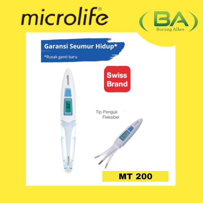 Termometer Digital Microlife  MT 200  Termometer Microlife MT 200  Termometer  Bayi Ketiak Microlife