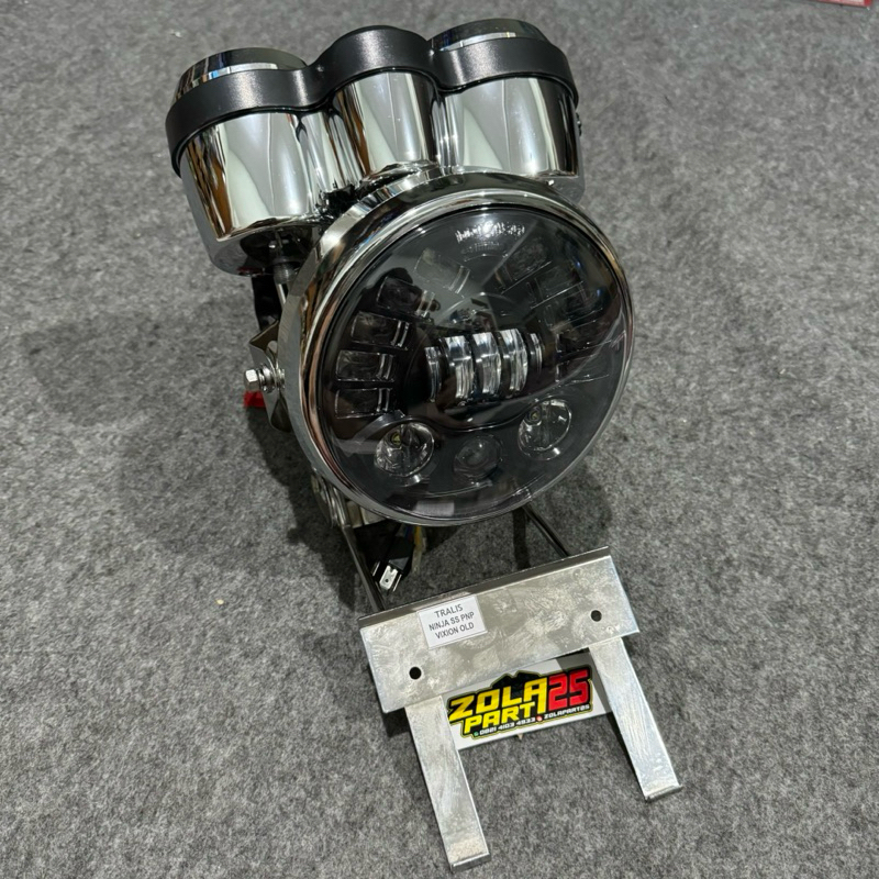 Lampu Depan Daymaker 7inch Ninja SS R Crom Krom set Spidometer Import pnp Shock Skok Vixion NVA NVL