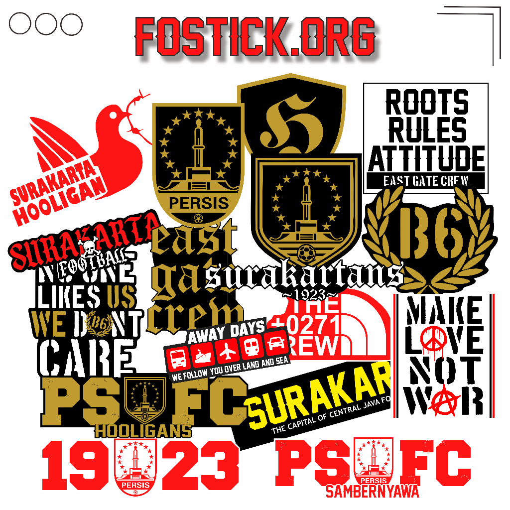 STICKER PERSIS SOLO | STICKER BOLA ECER