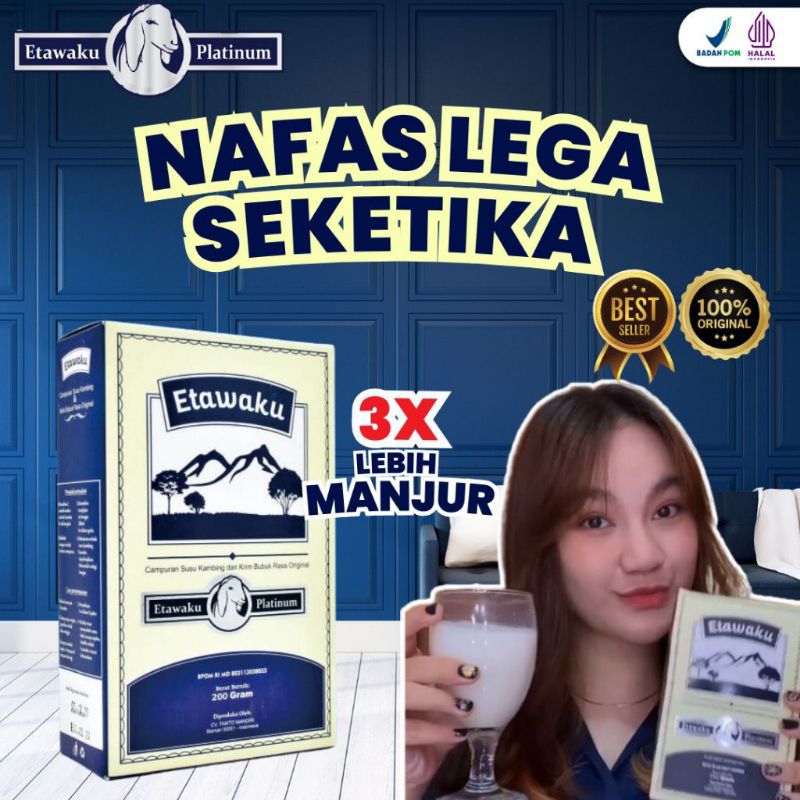 

1 Box Susu Etawaku - Ampuh Sembuhkan Sakit Pernafasan Sesak Nafas / Bersihkan Nikotin / Batuk Berdahak Flu / Asma / Bron