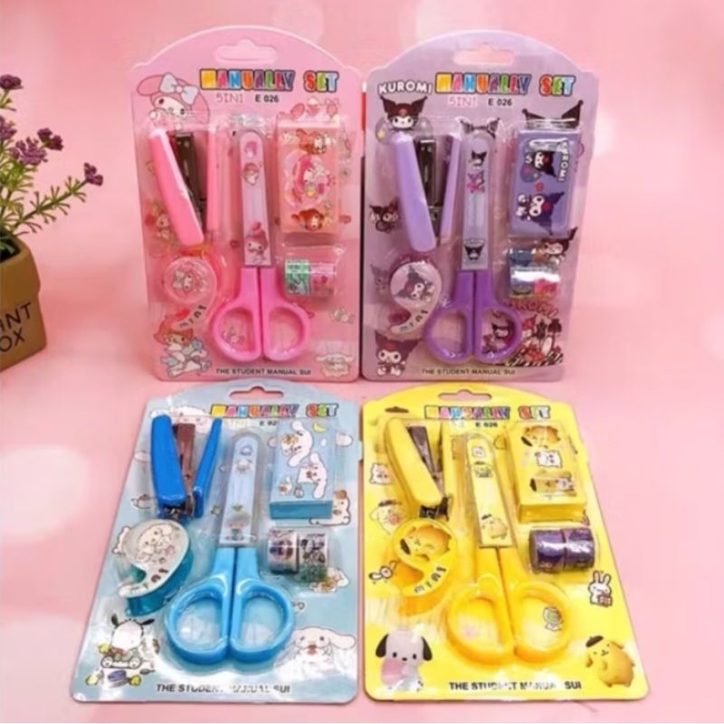 

SET STATIONARY MANUALLY SET 5IN1 / GUNTING STAPLES SET