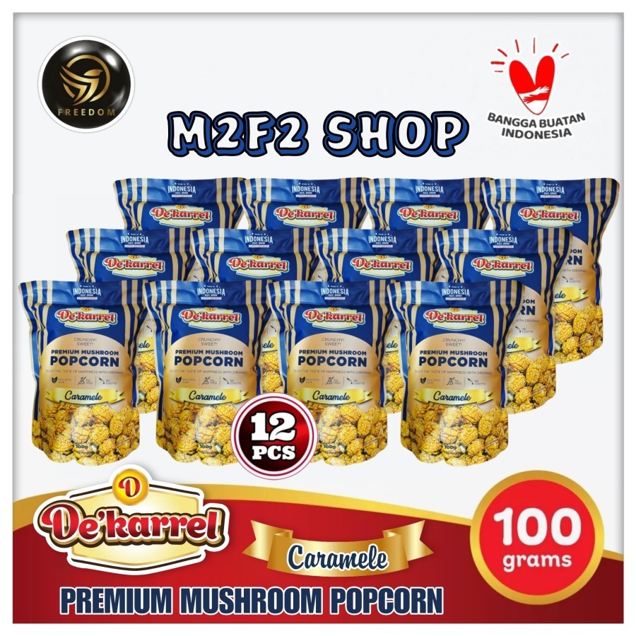 

Dekarrel Premium Popcorn Mushroom Caramele | Karamel Pouch - 100 gr (Kemasan 12 Pcs)