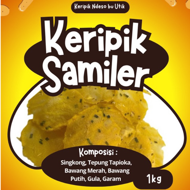 

Opak samiler/ krupuk samiler/kripik samiler