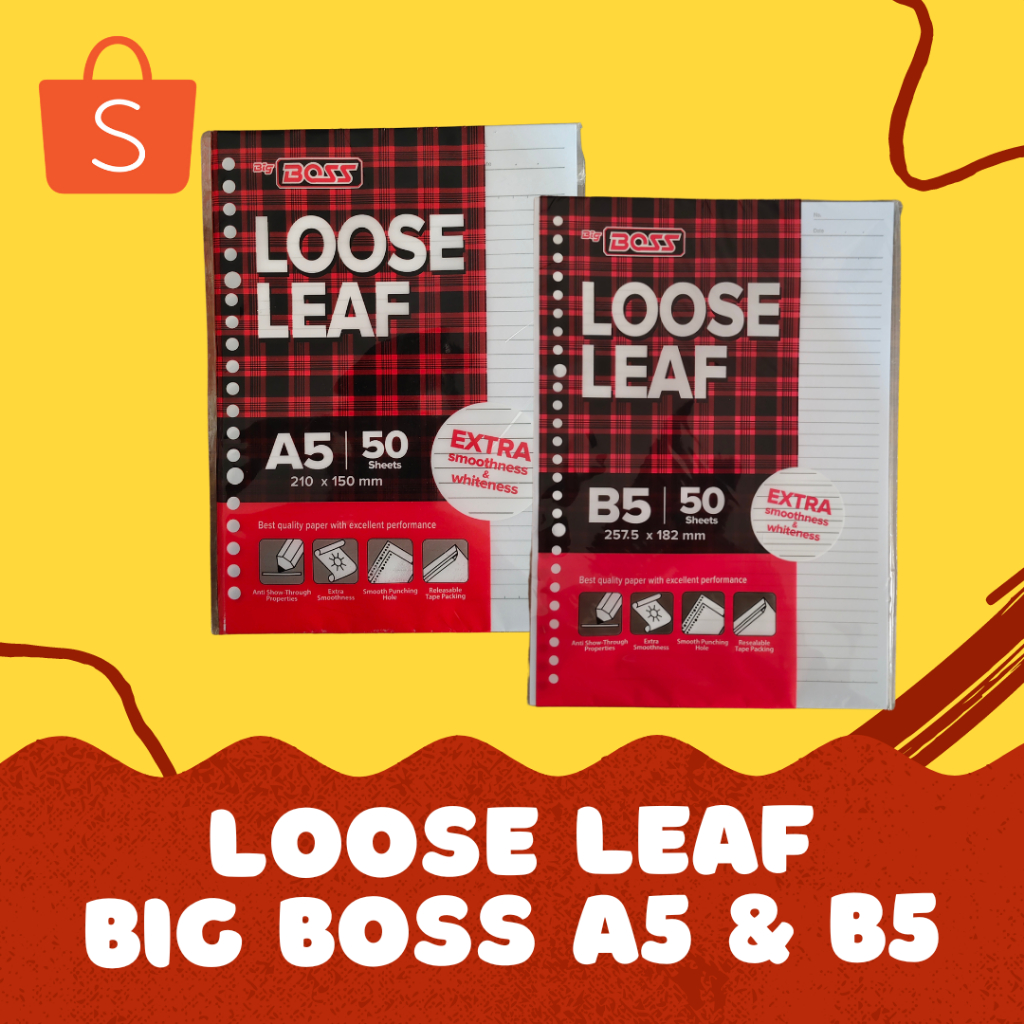 

Loose Leaf (Kertas Binder) Big Boss Ukuran A5 & B5 50 & 100 Lembar