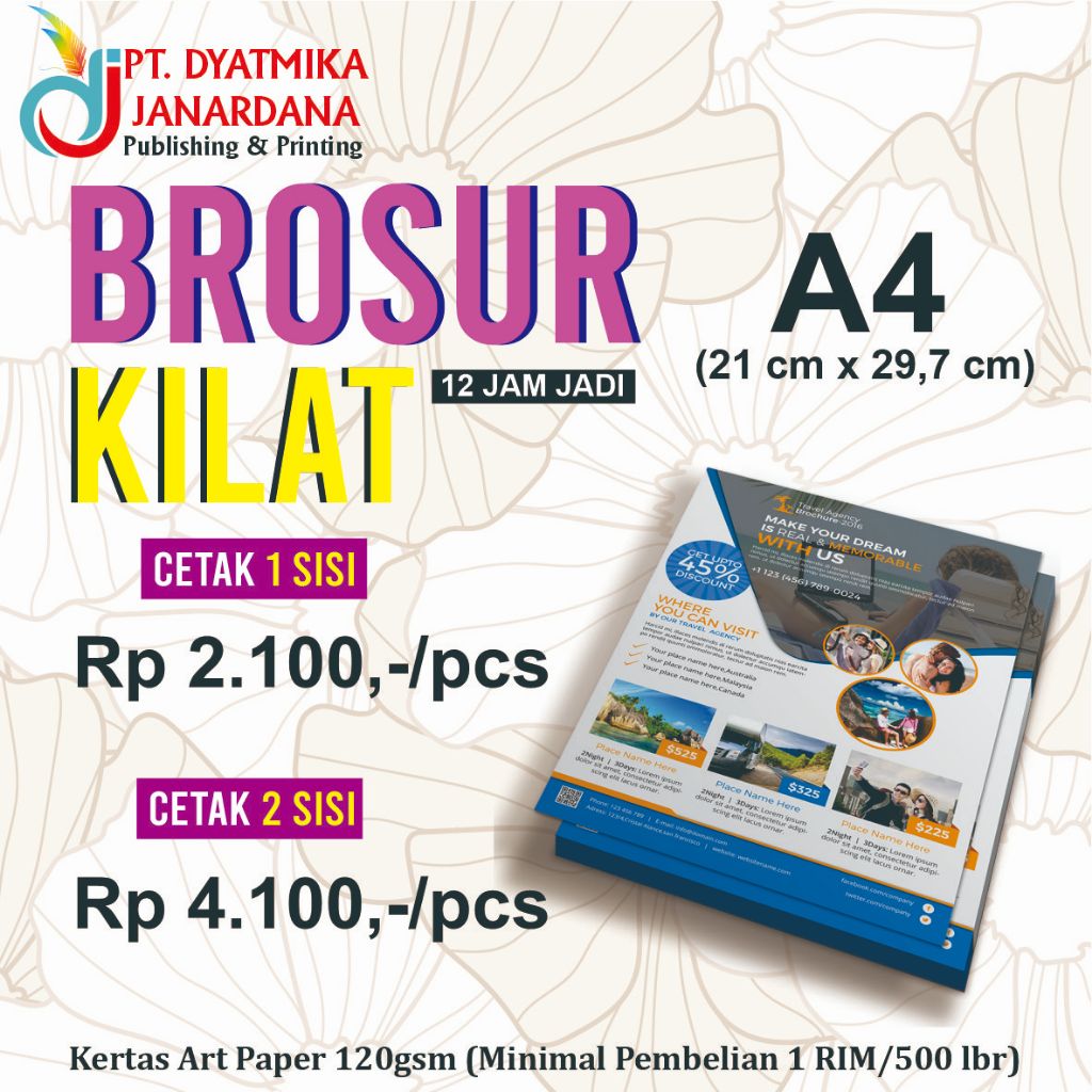 

Cetak Brosur Kilat A4 Sehari Jadi Langsung Kirim