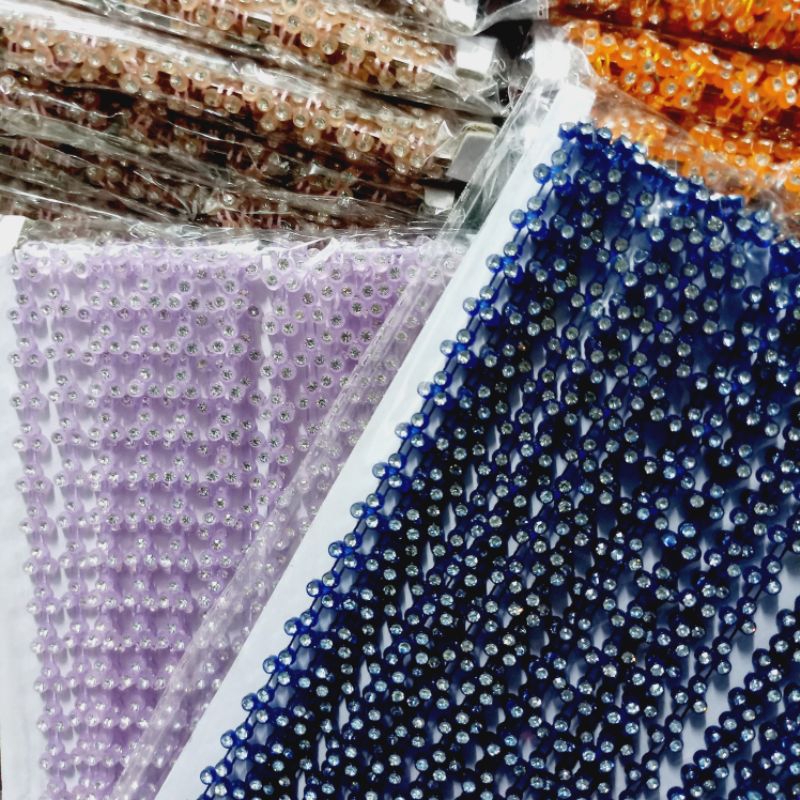 Diamond 3 Mata Dijual ROL Permata Meteran Aksesoris Payet Baju Swarovski Meteran