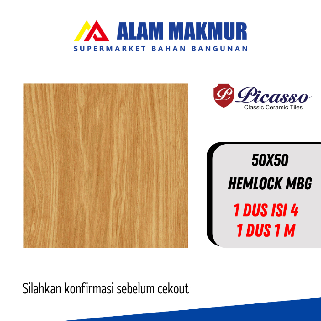 Keramik lantai 50x50 picasso Hemlock mbg