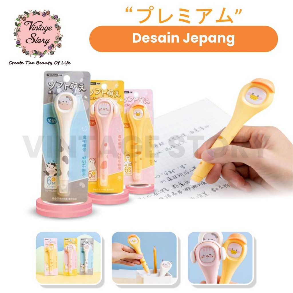 

Tip X Pita Koreksi Correction Tape Twigo Desain Jepang Karakter Lucu Koleksi ATK