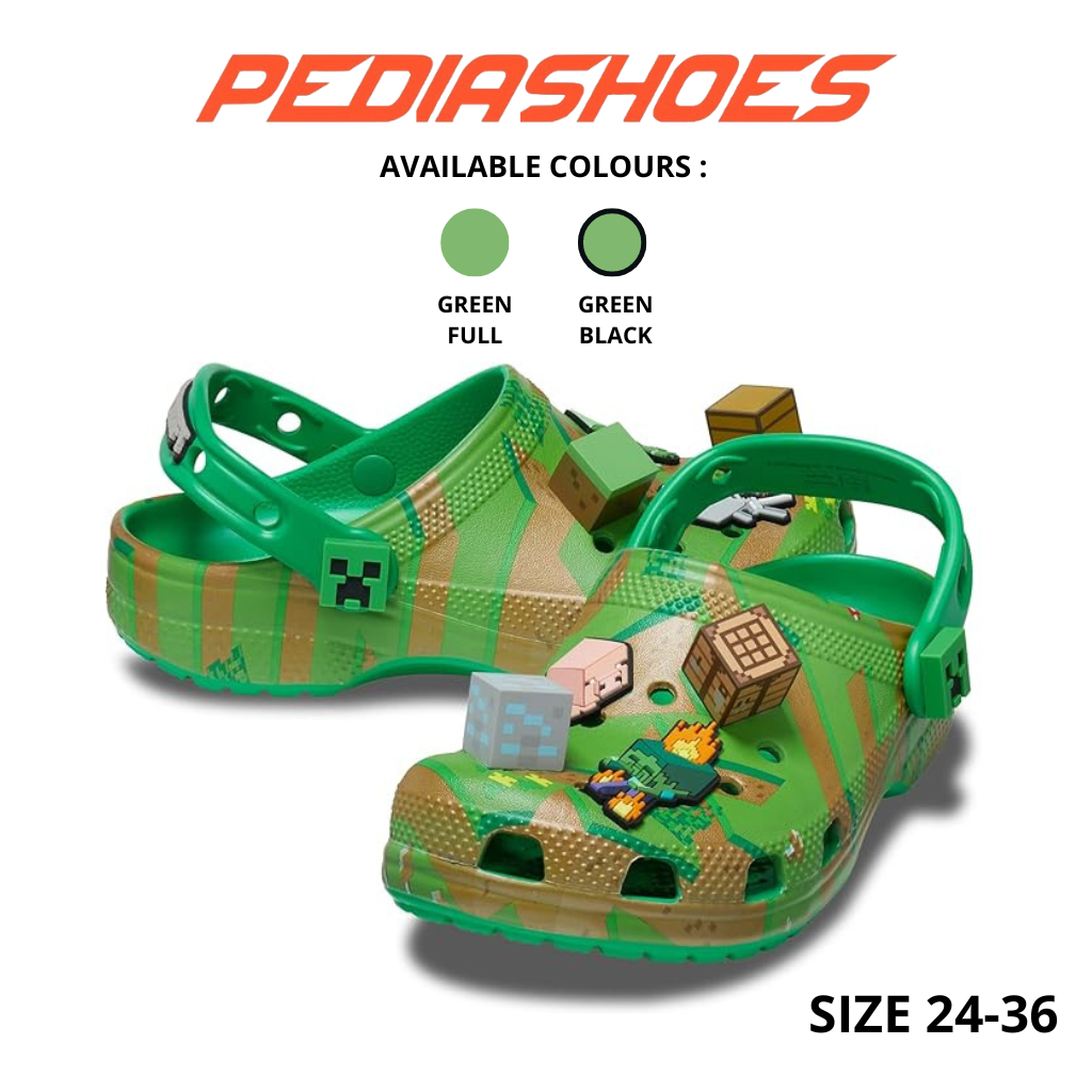 CROCS KIDS MINECRAFT/SANDAL CROCS CLASSIC MINECRAFT/SANDAL CROCS ANAK/CROCS MINECRAFT/SANDAL KODOK A