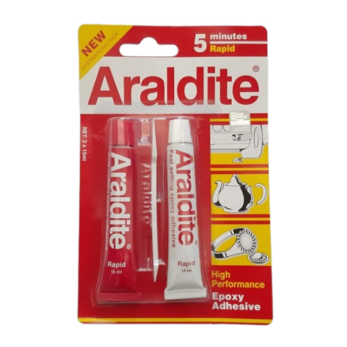 

Lem Epoxy besi Araldite Rapid 5 Menit merah