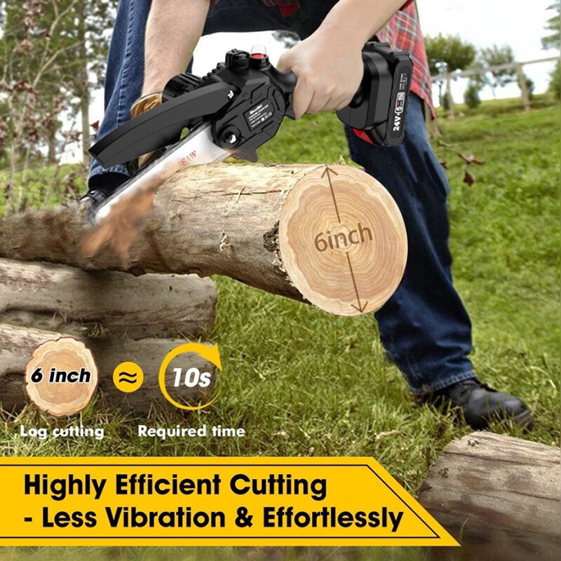 Oliver Syahdu Gergaji Mini Gergaji Listrik Mini Portable Genggam 6 Inch Serbaguna Chainsaw