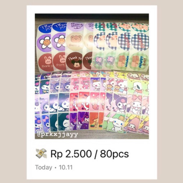 

{BISA COD} STICKER PACK ISI 80PCS / 20 LEMBAR