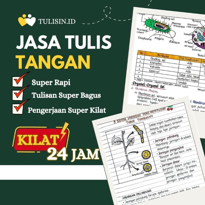 [KILAT] JASA TULIS TANGAN (KIRIM SOFTFILE / PDF)
