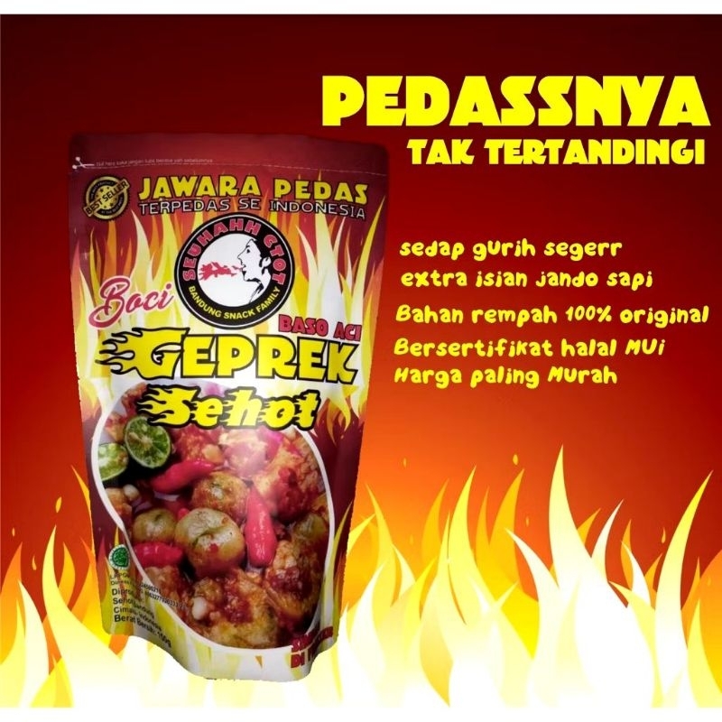 

Bakso Aci Jawara Sehot Geprek / Boci Geprek Pedas Mantul