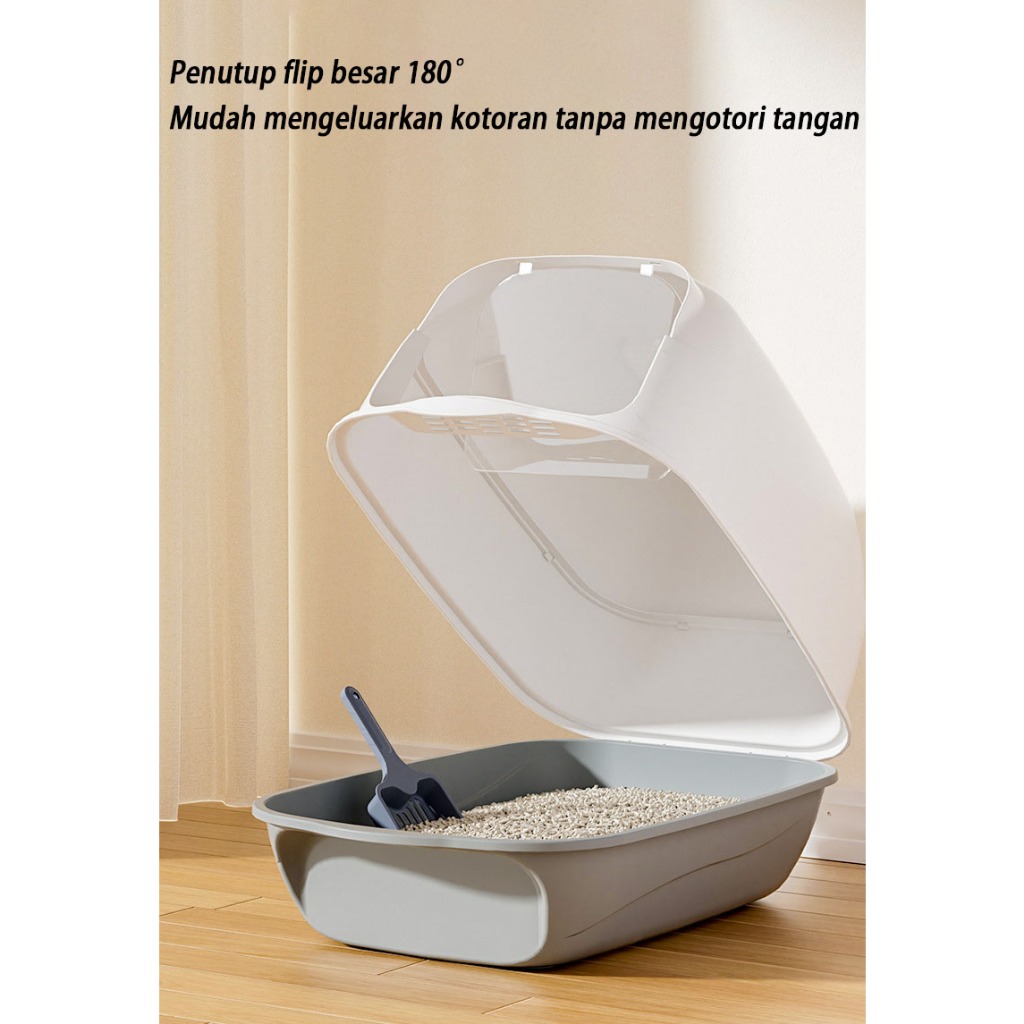 Seaningrum Litter Box Kucing Tempat Pup Kucing Litter Box Kucing Jumbo Litter Box Kucing Semi