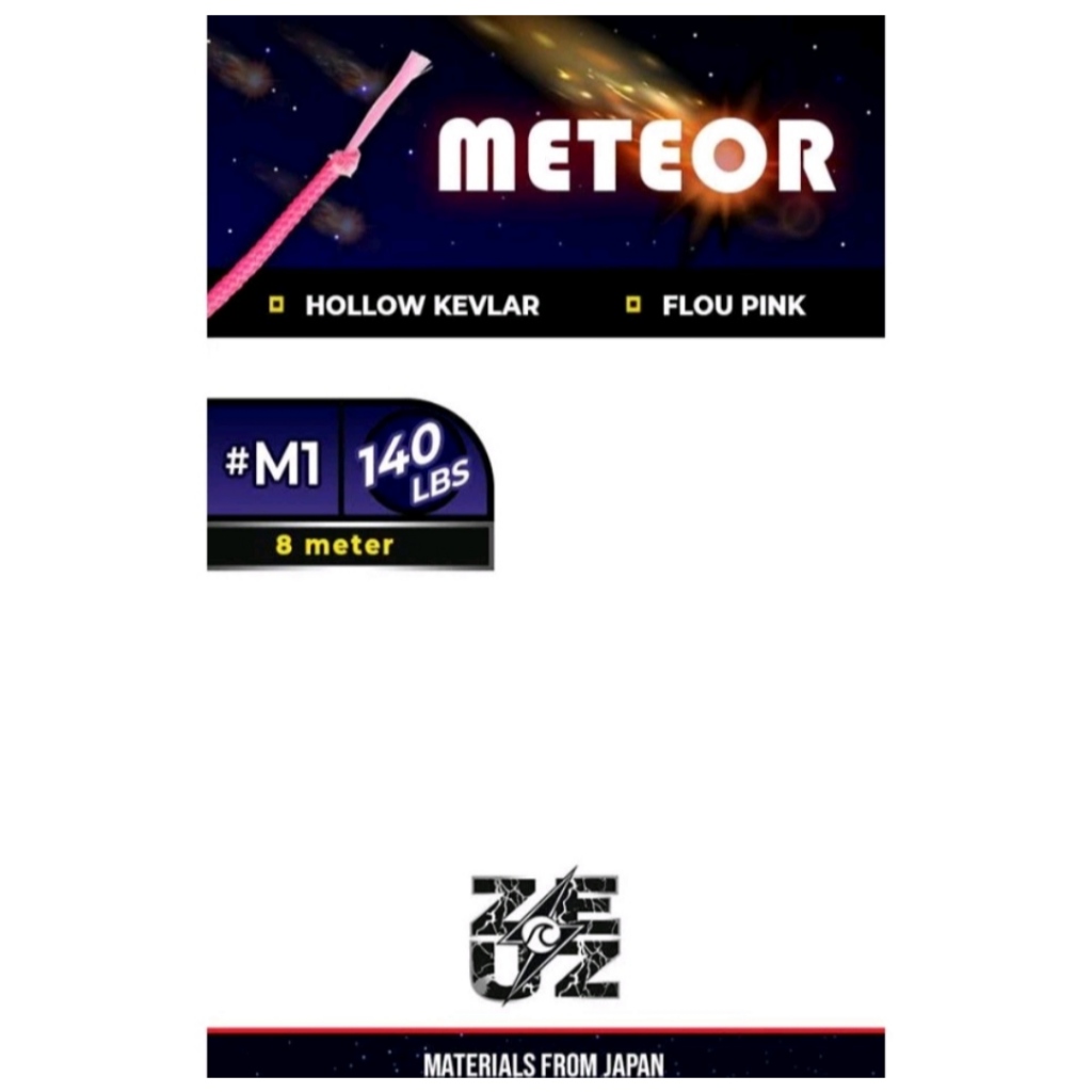 Extra bonus senar pancing benang kevlar assist line Zeus meteor assist line