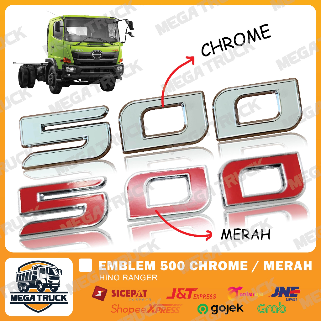 EMBLEM 500 CHROME / MERAH HINO RANGER