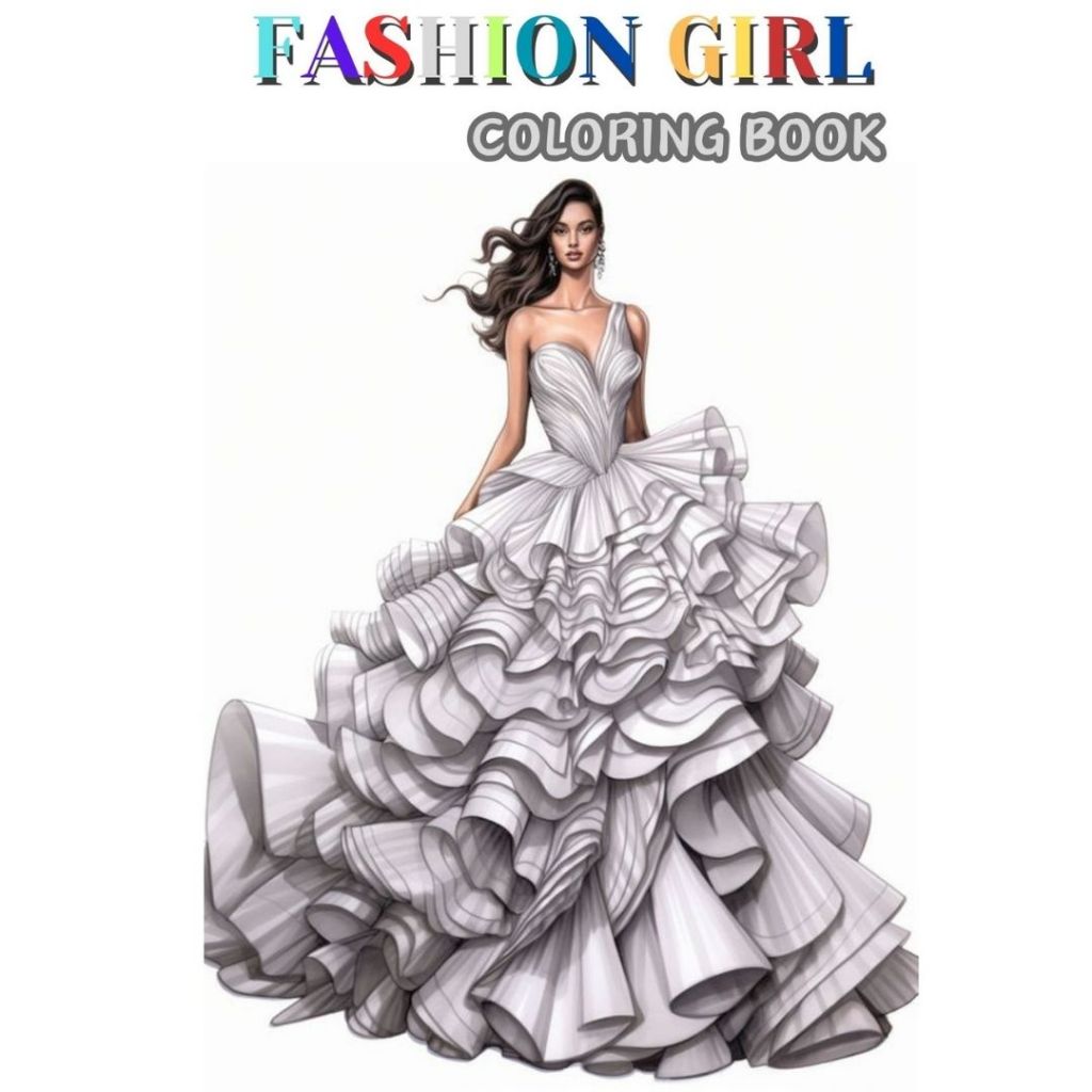 

FASHION GIRL Coloring Book Buku Mewarnai Anak Remaja Dewasa Aesthetic Kertas Tebal Premium Murah