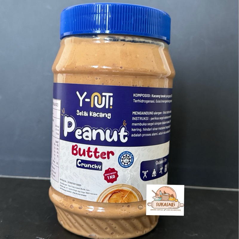 

Y-NUT Peanut Butter 1kg Crunchy Y NUT Y-Nut! Selai Kacang filling Spread Jam oles