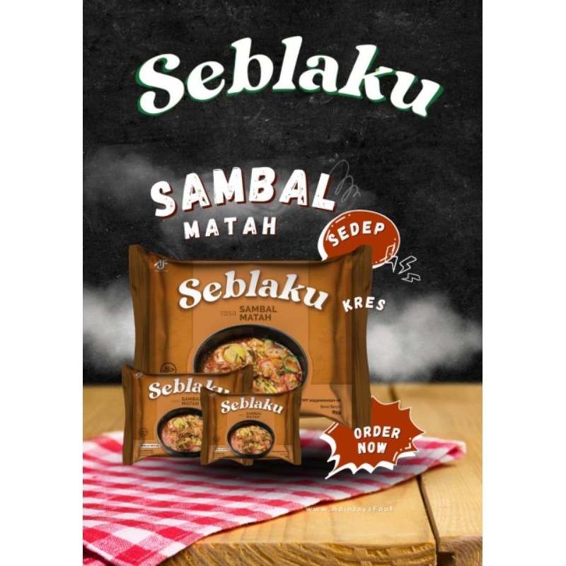 

SEBLAKU sambal matah 1 dus isi 24 pcs makanan kemasan viral