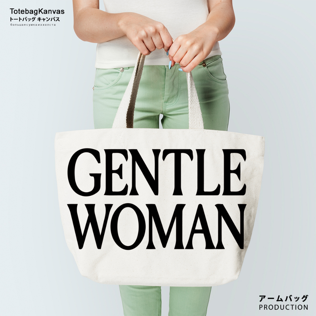 TAS KANVAS GENTLE WOMEN BAHAN KANVAS UKURAN BESAR - TOTEBAG KANVAS / TAS WANITA / TAS KANVAS