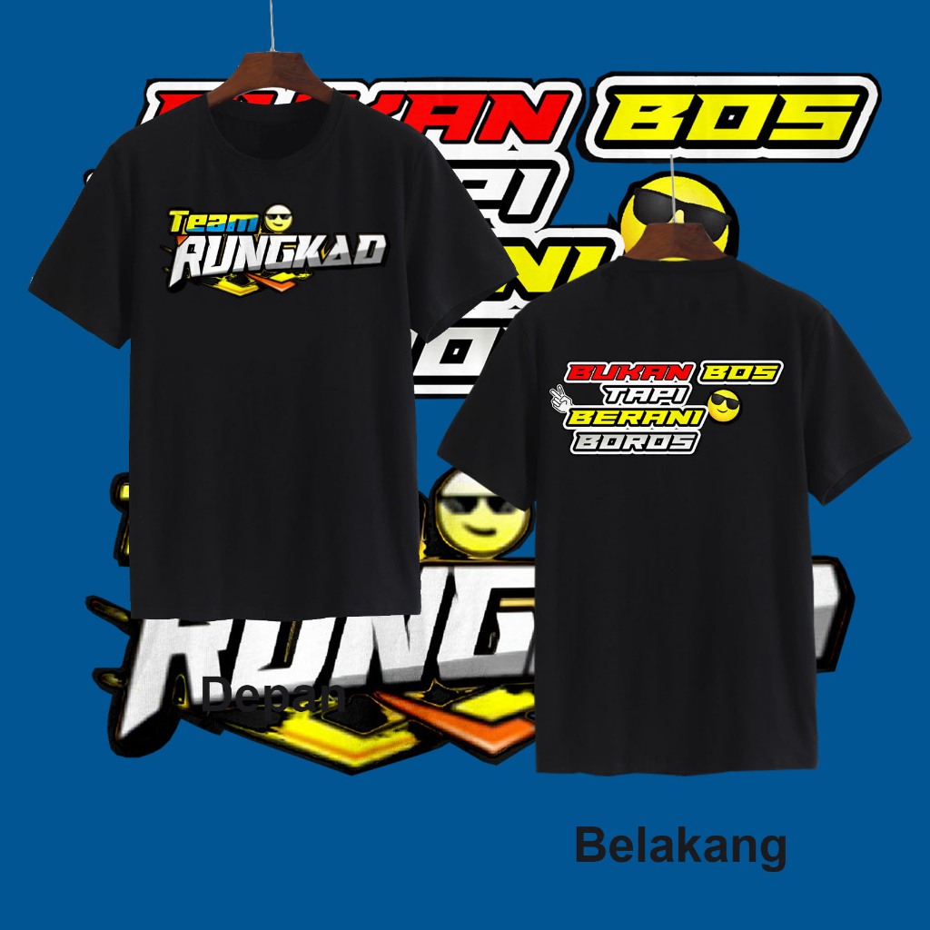 TEAM RUNGKAD BAJU KAOS DEPAN BELAKANG