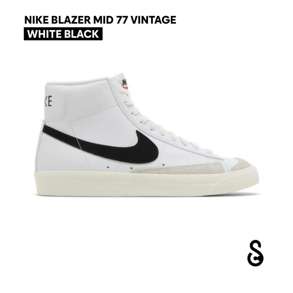 Nike Blazer Mid 77 Vintage White Black Original
