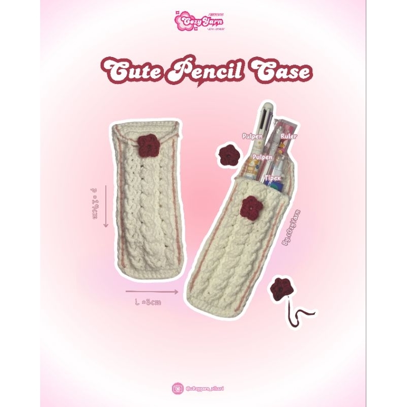 

Cute pencil case {Tempat pensil rajut lucu} [HOMADE]