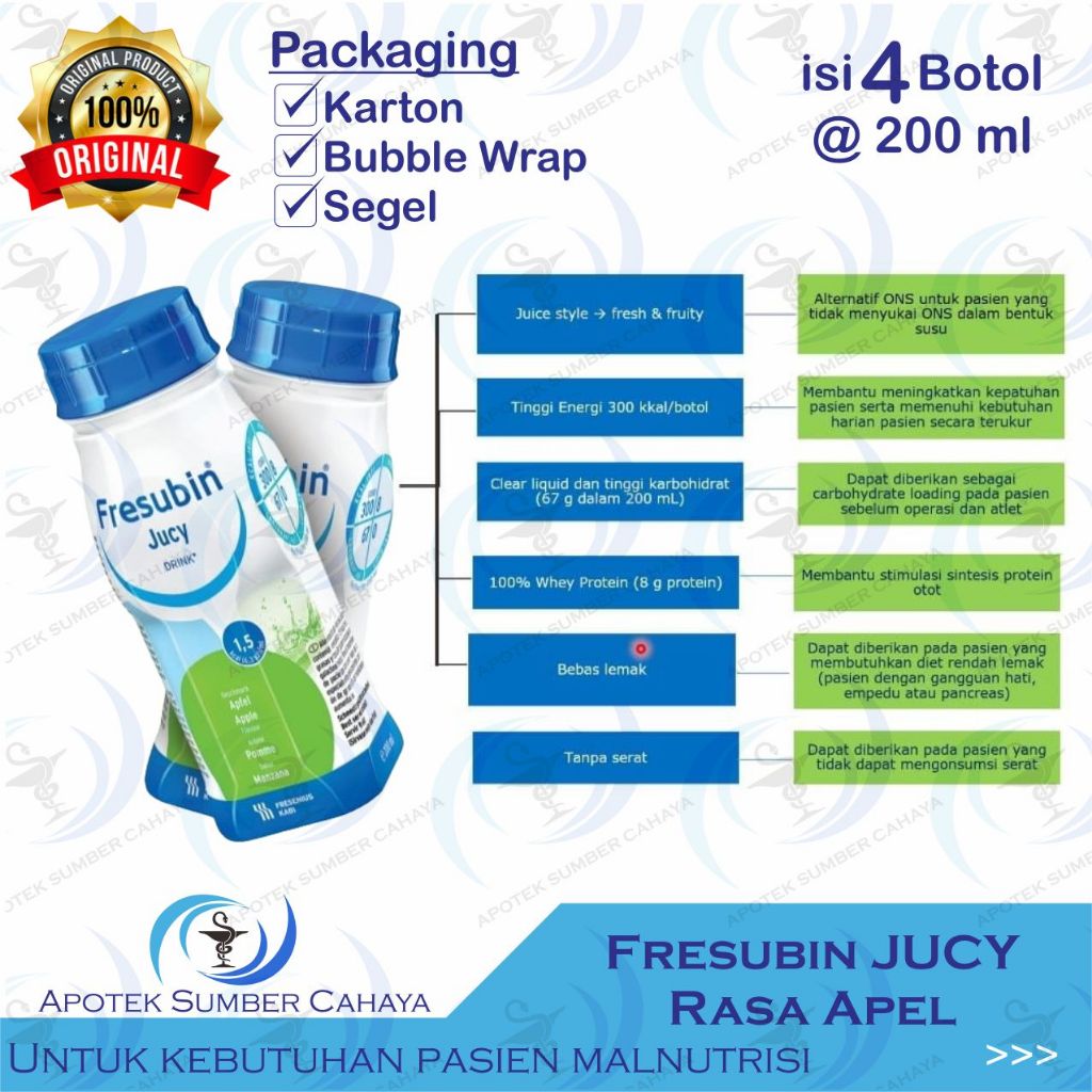 

FRESUBIN JUCY RASA APEL (isi 4 Botol)