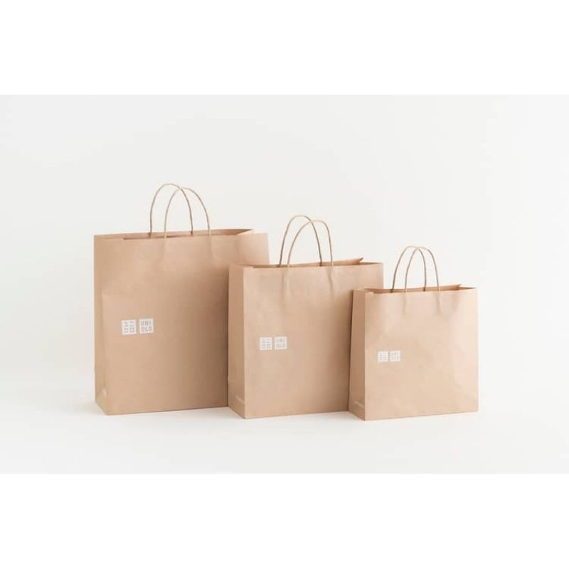 

Uniqlo paper bag kantong belanja size XS S M L