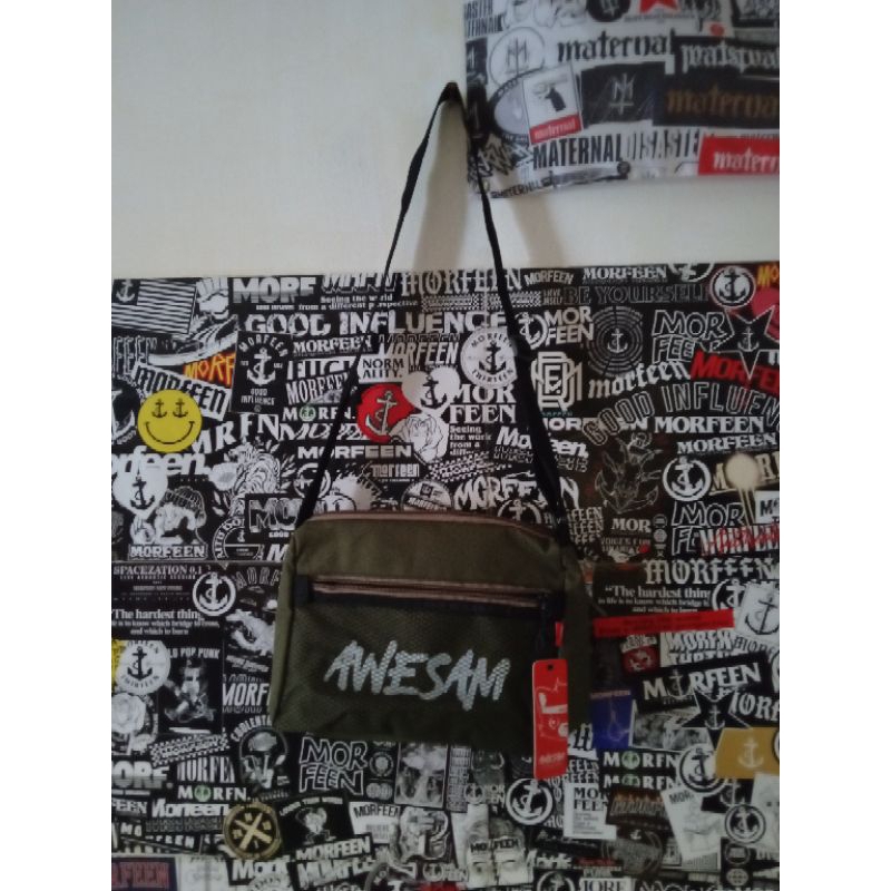 SLINBAG AWESAM ORIGINAL - TAS SELEMPANG AWESAM ORIGINAL FREE STIKER