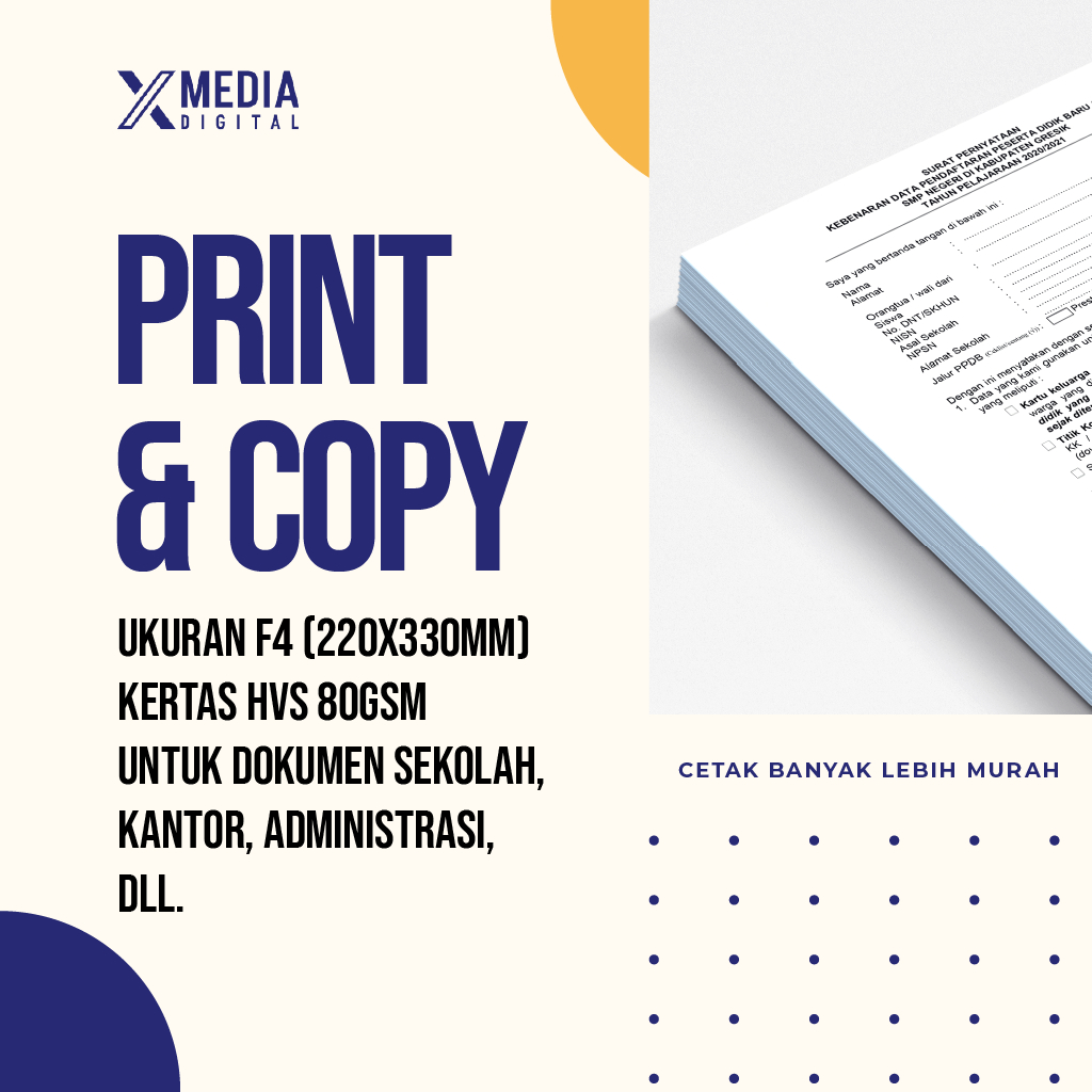 

Print & Cetak Dokumen / Buku F4 - Kertas HVS Anti Luntur