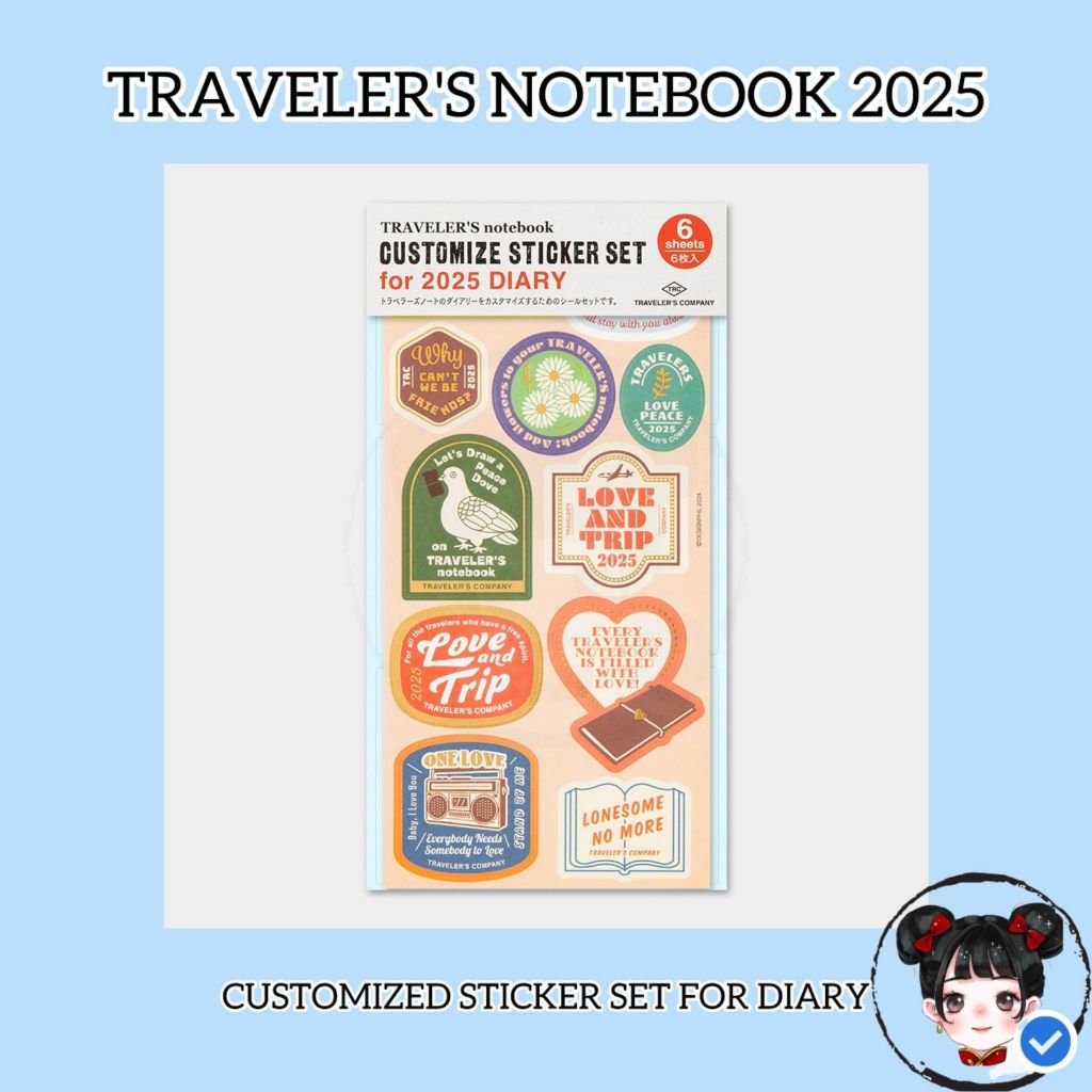 

Travelers Notebook 2025 Customized Stickers for Diary