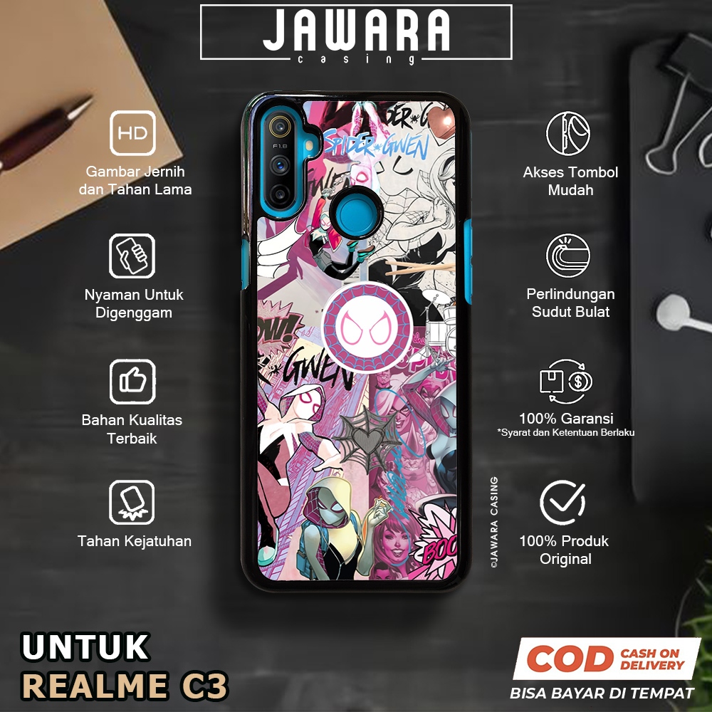 Case Realme C3 Casing Realme C3 [SPGW] Premium Case Glossy Case Hp Realme Jawara Casing Hp Realme C3