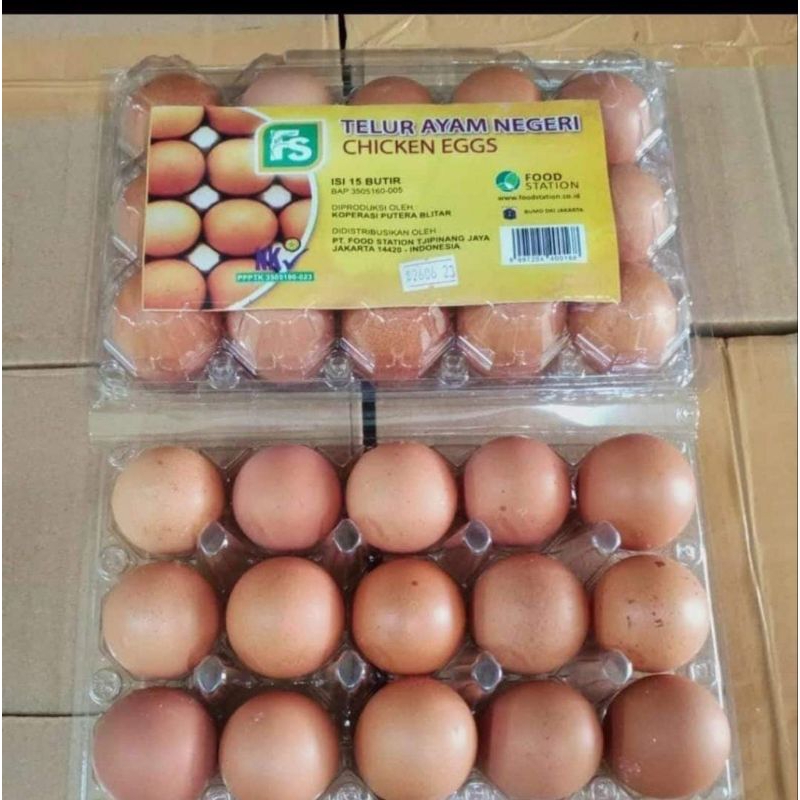 

Telur Ayam Negeri FS Food Station 1Pack isi 15 Butir