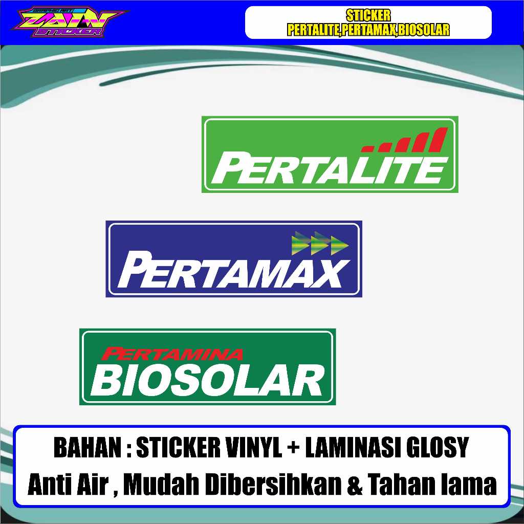 

STIKER PERTAMAX PERTALITE BIOSOLAR + LAMINASI GLOSSY