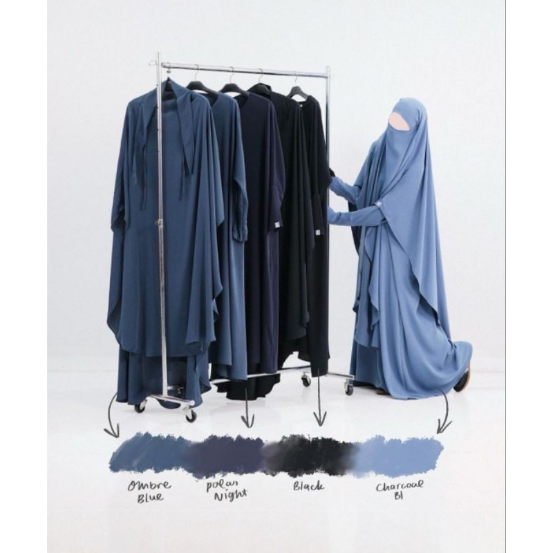 Fk Friday warna ombre blue Elmadina NWT