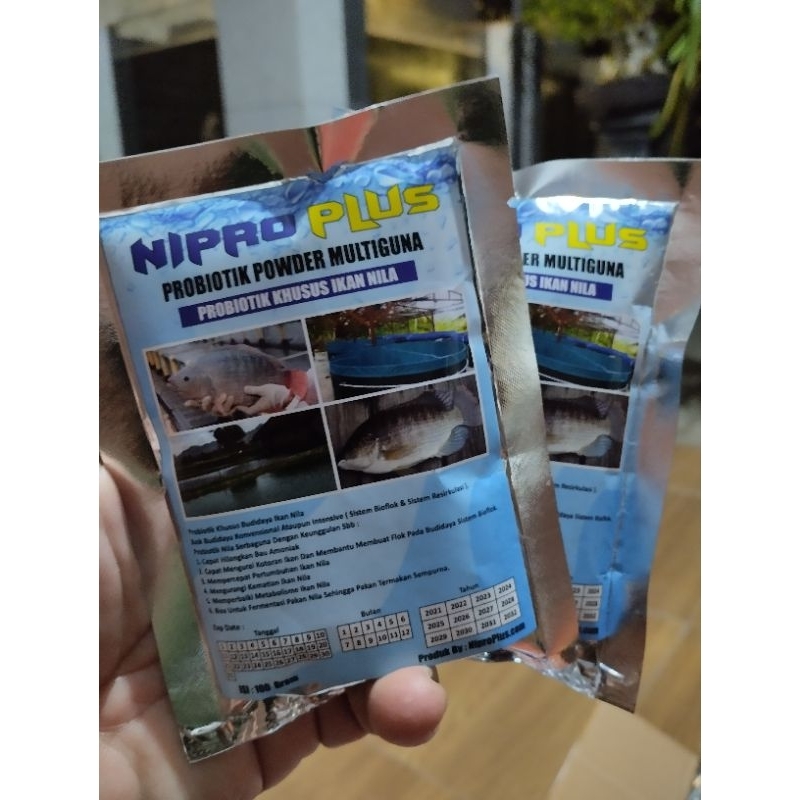 Probiotik Nila NIPROplus 1 saset Probiotik Ikan Nila/budidaya ikan nila /Bioflok /konvensional/kolam