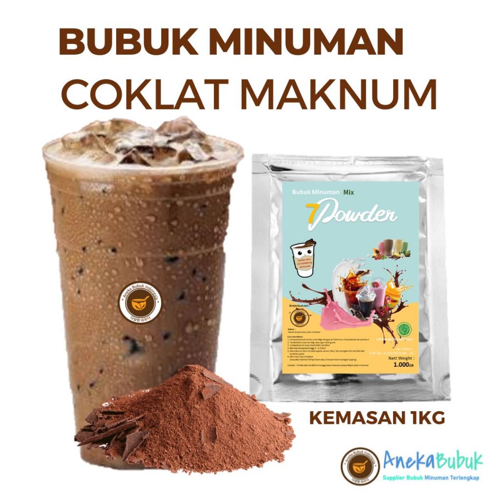 

BUBUK MINUMAN COKLAT RASA MAKNUM 1KG - SERBUK CHOCO MAKNUM - CHOCO POWDER DRINK
