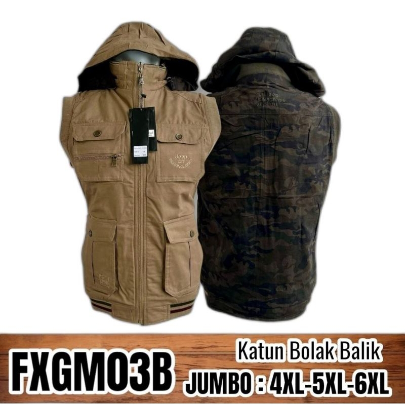 Rompi Topi pria dewasa loreng bolak balik katun import premium kasual