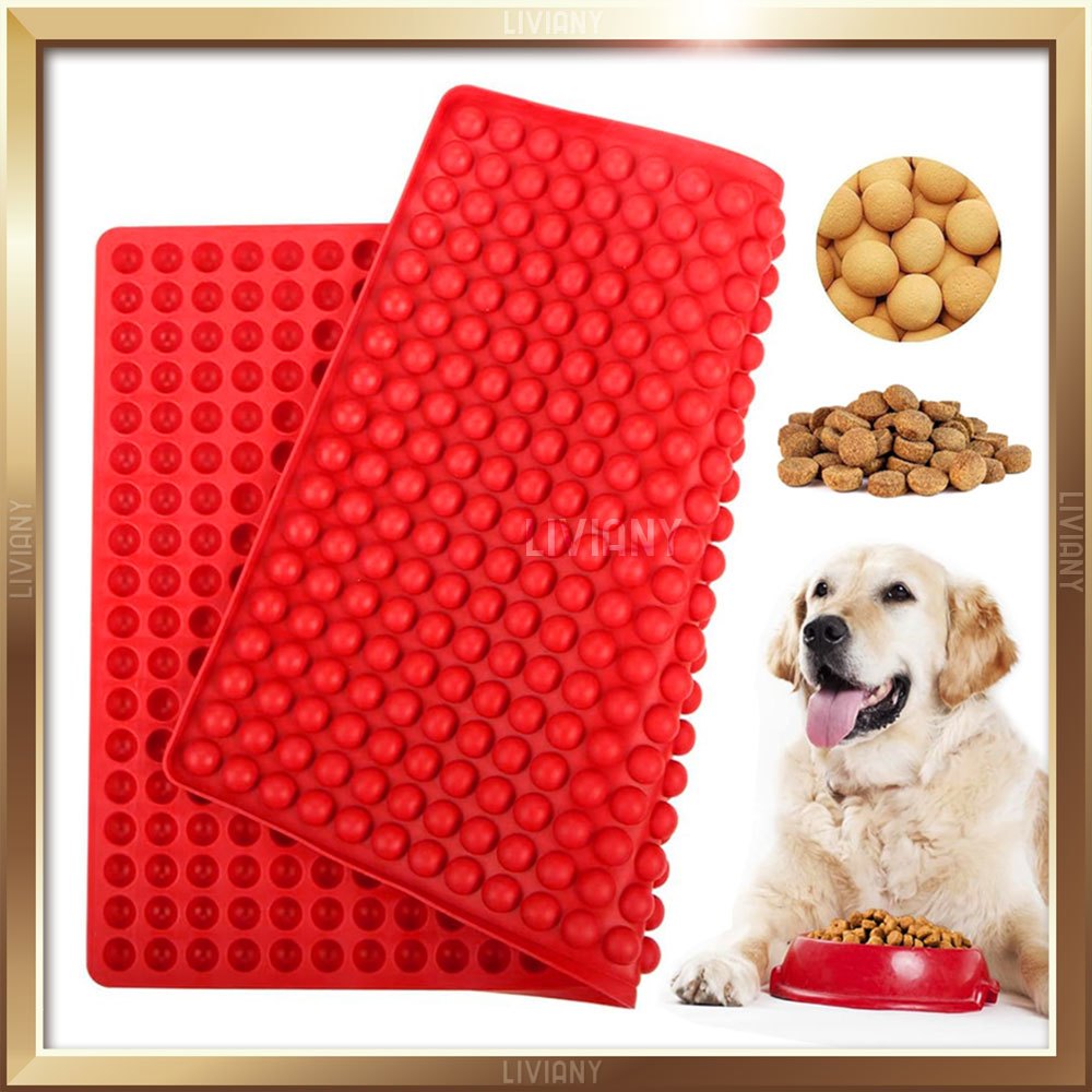 Cetakan Silikon Makanan Anjing Coklat Jelly Lingkaran Bulat , Silicone Mold Dog Treat Gummy Mini Rou