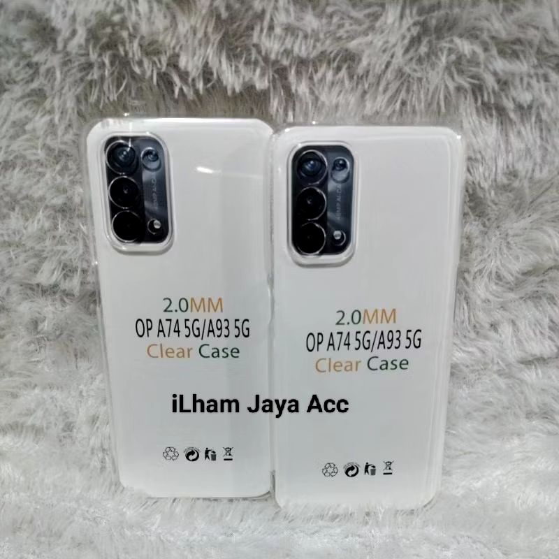 Soft Case Original Space Bening Oppo A74 5G/A93 5G Casing Transparan Pelindung Camera