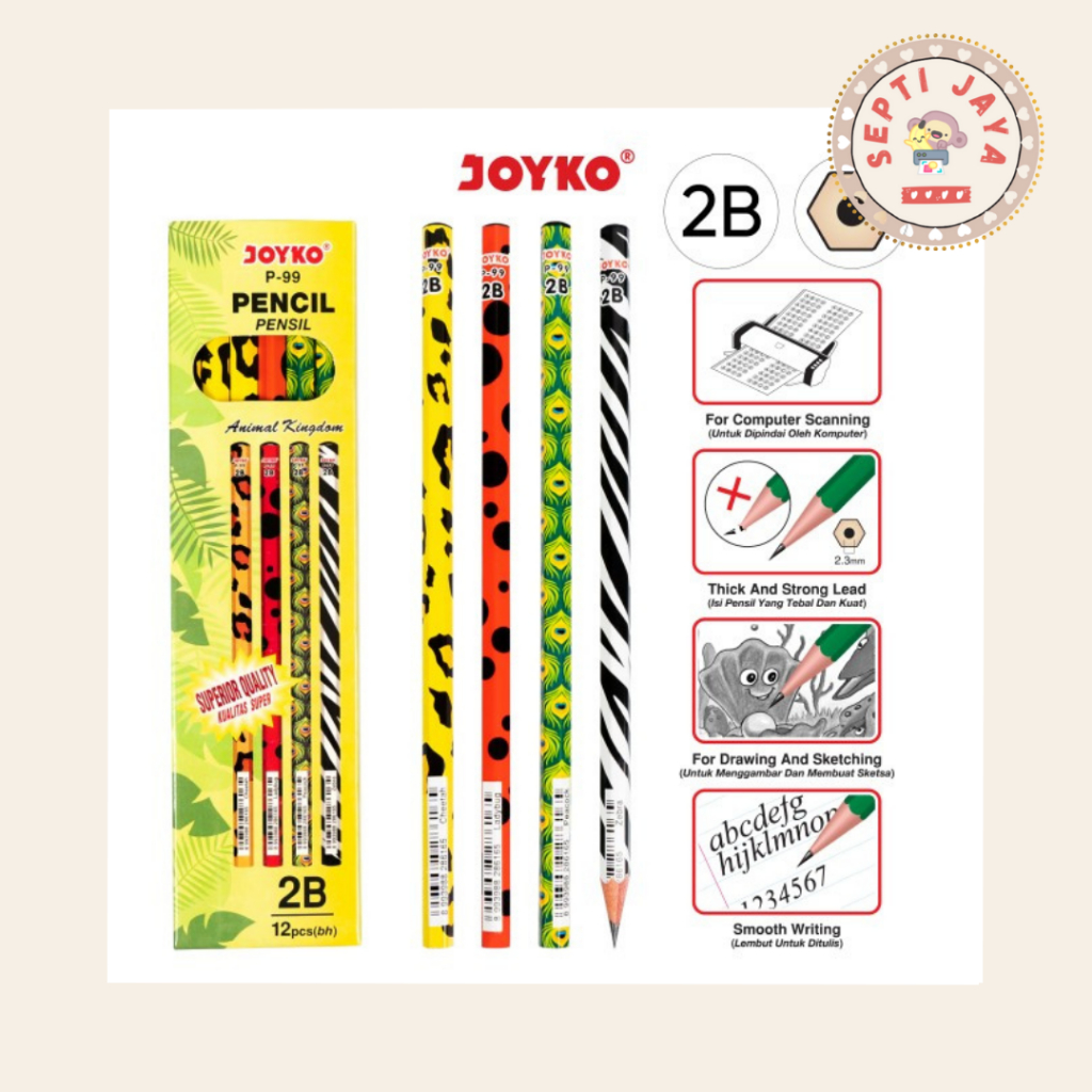 

Pensil Joyko 2B Animal P-99