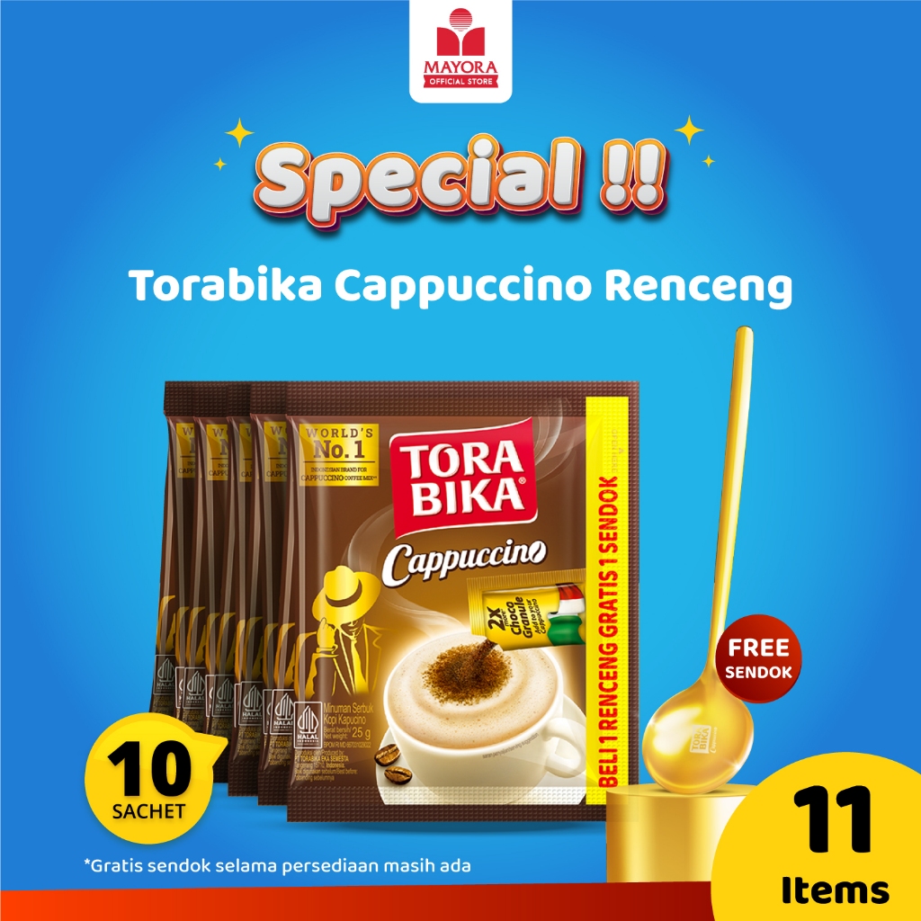 

ORABIKA CAPPUCCINO 25gr renceng isi 10 sachet gratis SENDOK EMAS Promo