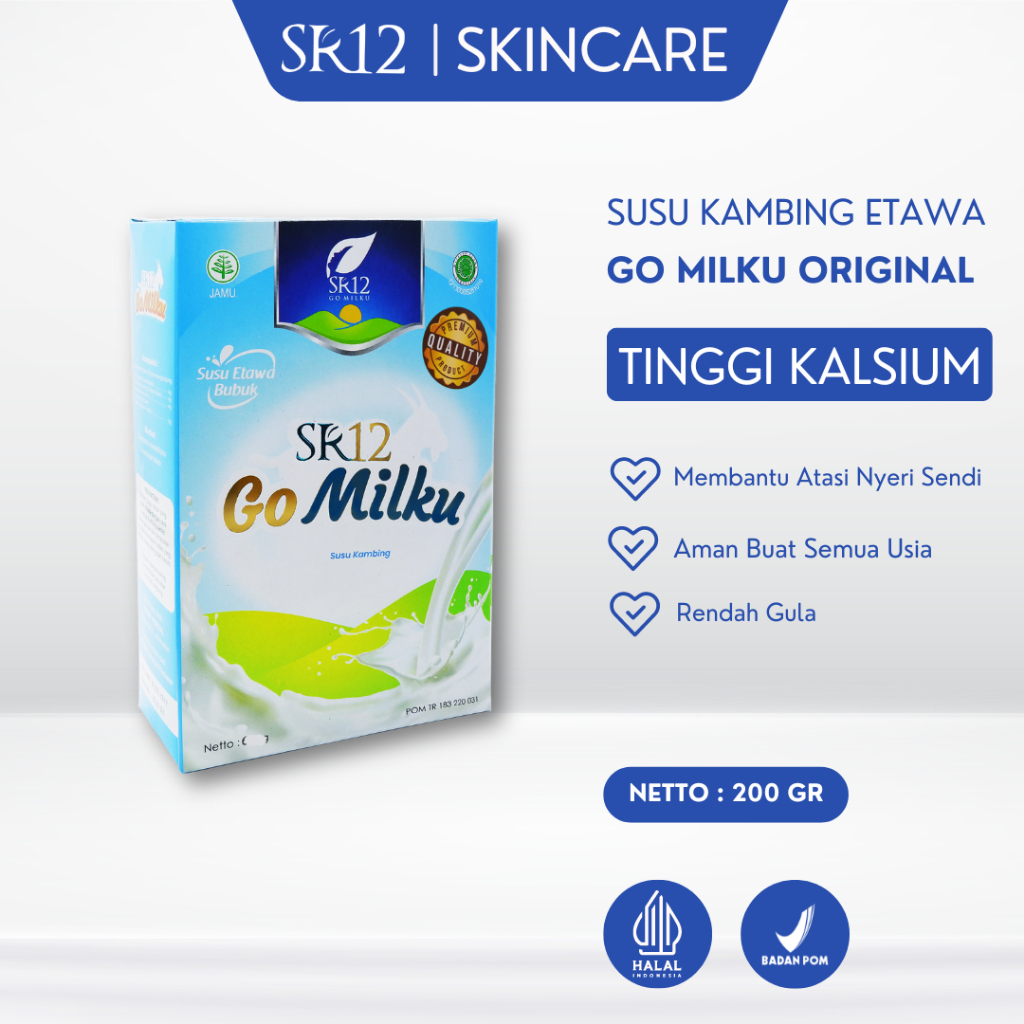 

SR12 GoMilku Susu Kambing Etawa ORIGINAL 200gr Go Milku Meningkatkan Kesehatan Imun