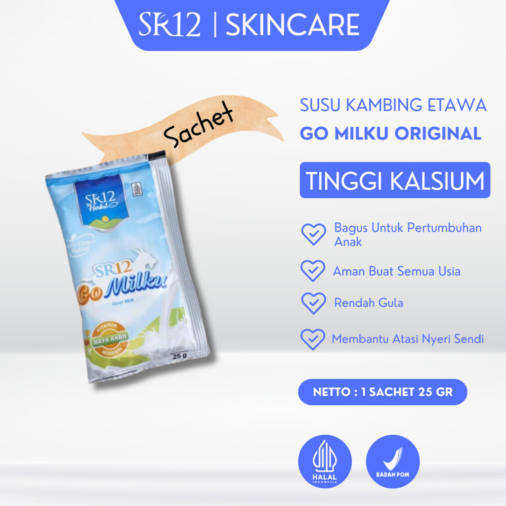 

Go Milku Sachet SR12 Original ASLI HALAL BPOM Susu Kambing Etawa Meningkatkan Kesehatan Imun